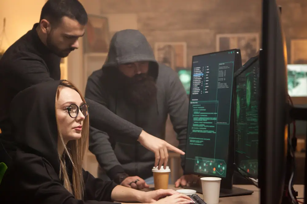 jovem hacker trabalhando junto com terroristas cibernéticos para derrubar governos